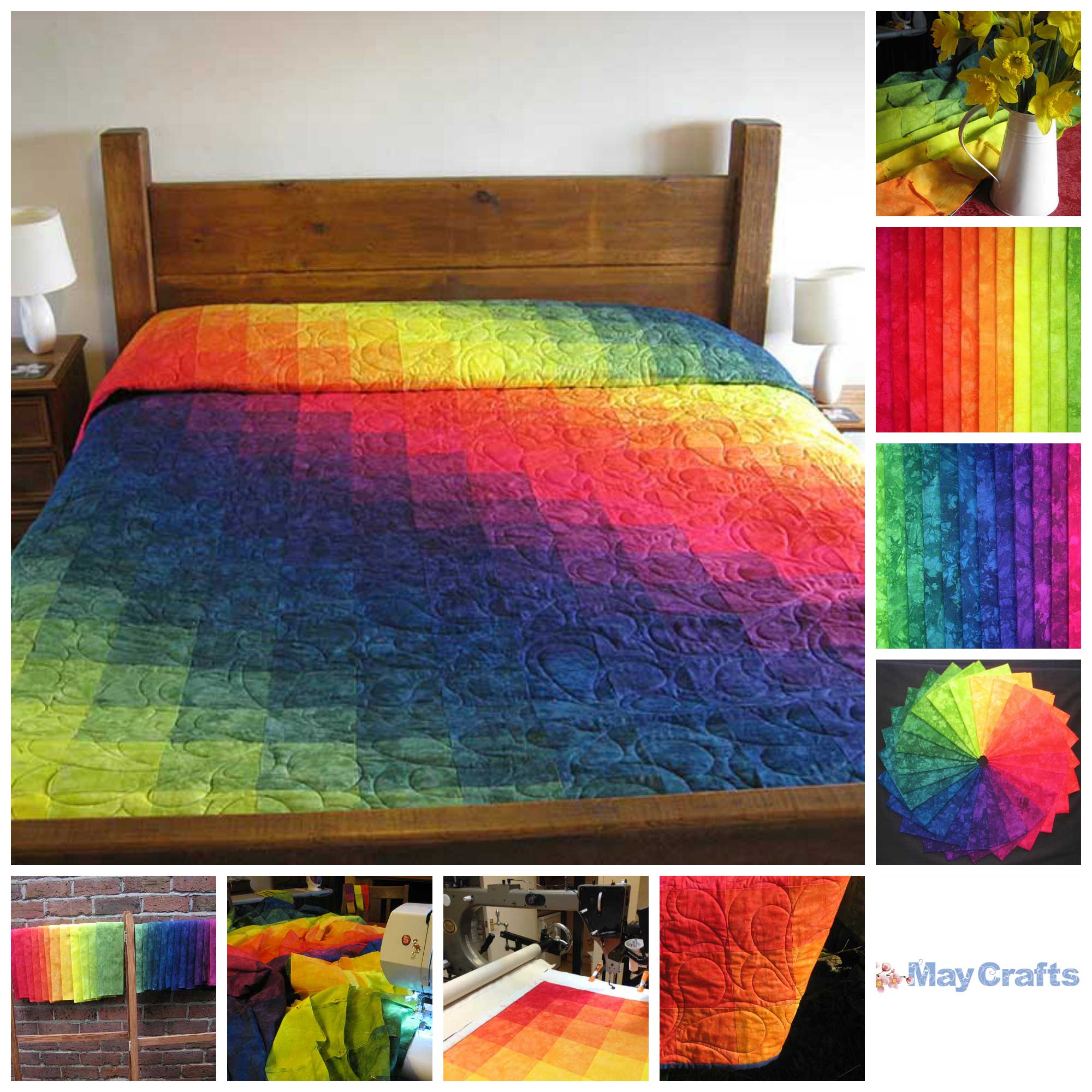 Rainbow Batik Quilt